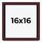 16x16 Shadow Box 1.5" Depth Picture Frame with UV-Resistant Acrylic & Acid Free Backing, Available in 5 Finishes - Black, Brown, Gold, Silver, White